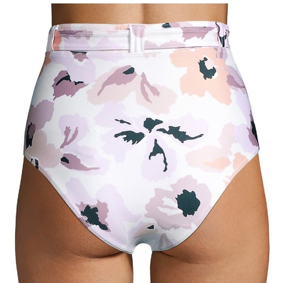 Peony Soiree Belted High-Waist Bikini Bottom - Picture 3 of 7